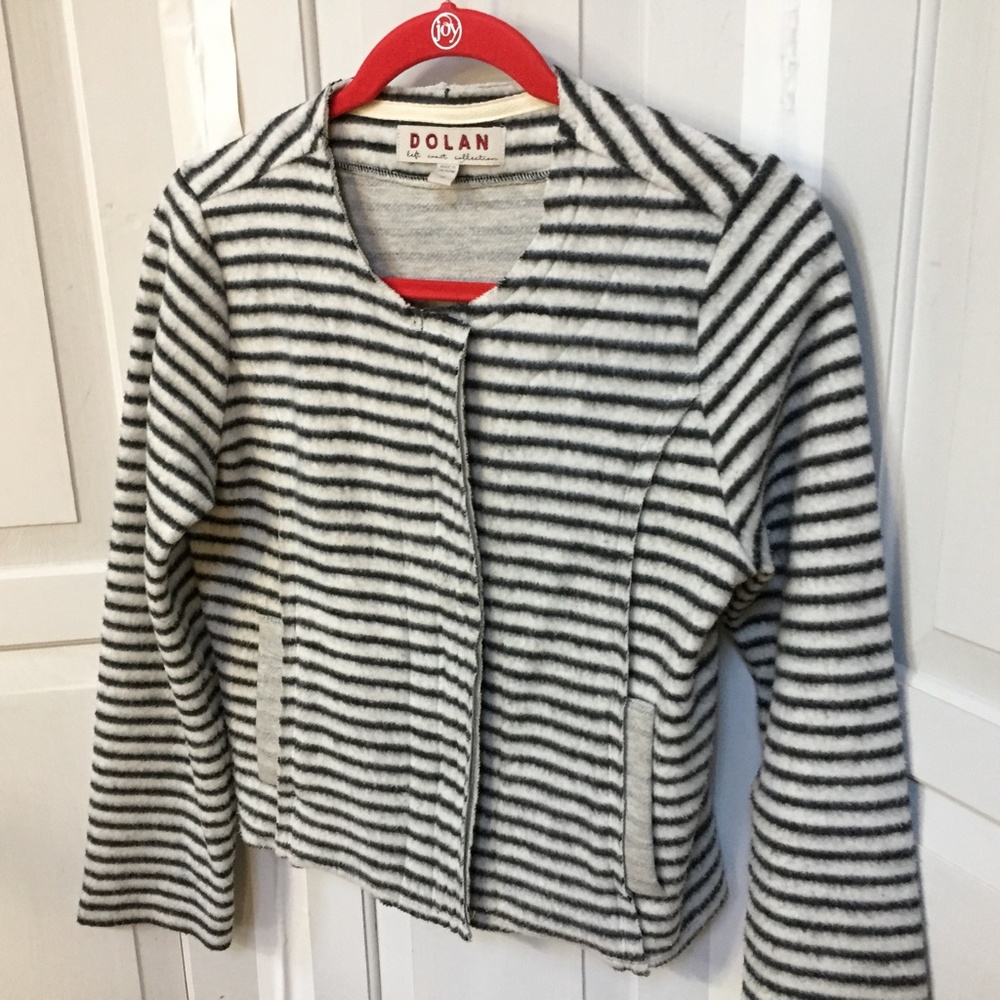 Dolan Gray & White Striped Zip Jacket - Picture 9 of 15